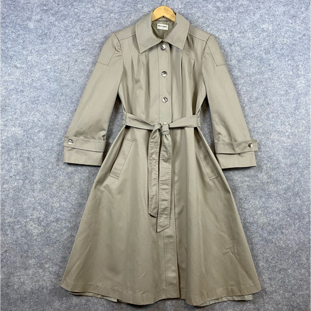Hampton Court Vintage‎ Trench Coat Women’s Size 11 Beige Preppy Academia Neutral